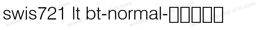 swis721 lt bt-normal字体转换